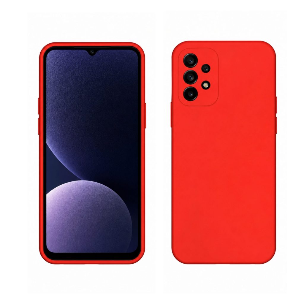 Husa pentru Samsung Galaxy A13 5G, Flippy, Liquid Silicone, cu Microfibra pe interior, Protectie Antisoc, Rosu