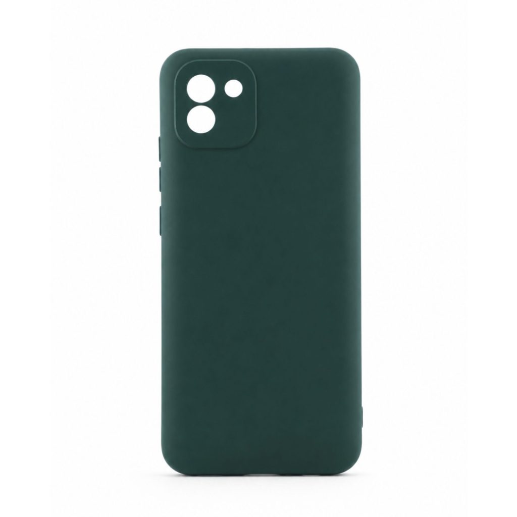 Husa pentru Samsung Galaxy A3 4G, Flippy, Liquid Silicone, cu Microfibra pe interior, Protectie Antisoc, Verde inchis