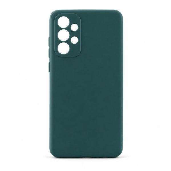 Husa pentru Samsung Galaxy A33 5G, Flippy, Liquid Silicone, cu Microfibra pe interior, Protectie Antisoc, Verde inchis