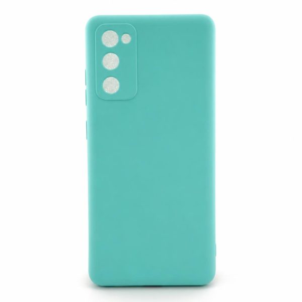 Husa pentru Samsung Galaxy S20 FE, Flippy, Liquid Silicone, cu Microfibra pe interior, Protectie Antisoc, Albastru deschis