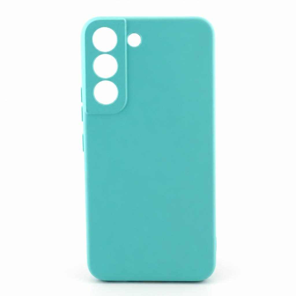 Husa pentru Samsung Galaxy S22, Flippy, Liquid Silicone, cu Microfibra pe interior, Protectie Antisoc, Albastru deschis