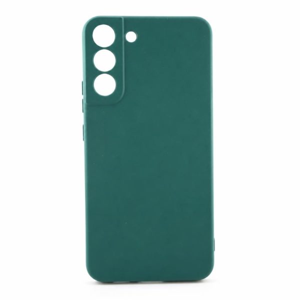 Husa pentru Samsung Galaxy S22 Plus, Flippy, Liquid Silicone, cu Microfibra pe interior, Protectie Antisoc, Verde inchis