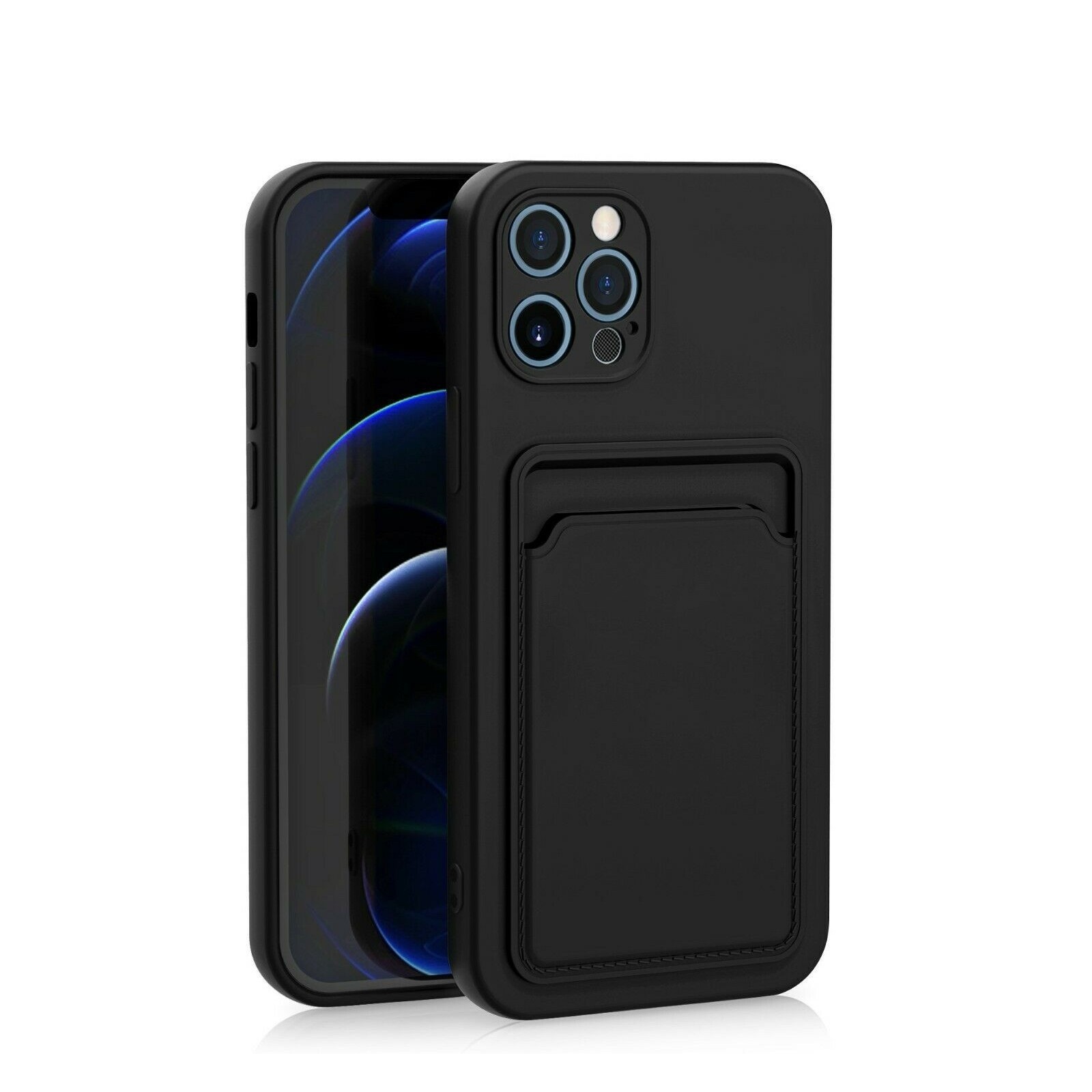 Husa protectie cu suport card compatibila cu Samsung A72 Negru - Image 12