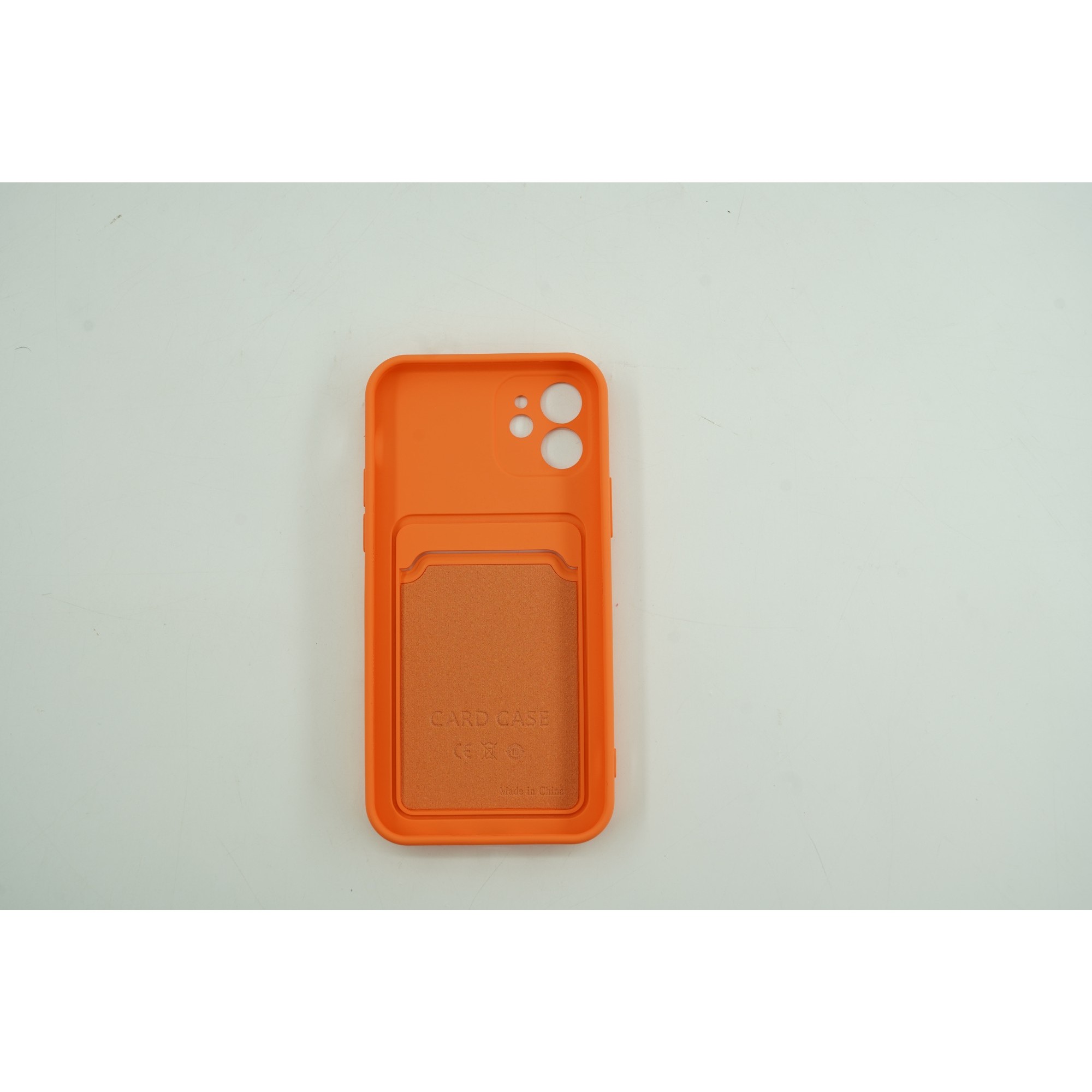 Husa protectie cu suport card compatibila cu Samsung A72 Portocaliu - Image 2