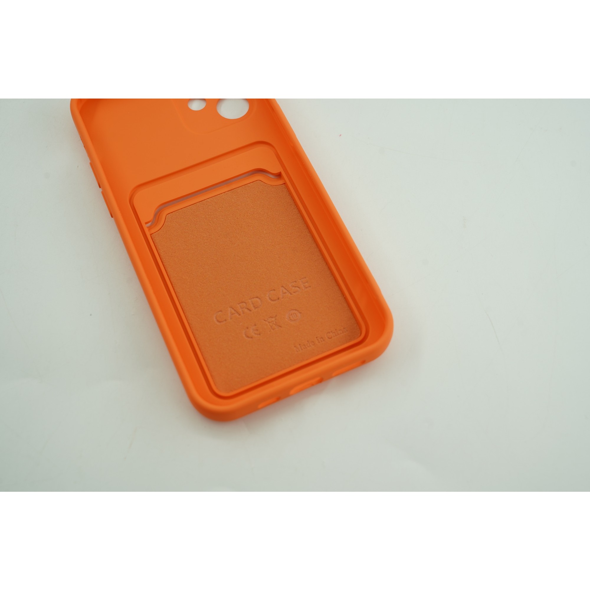 Husa protectie cu suport card compatibila cu Samsung A72 Portocaliu - Image 3