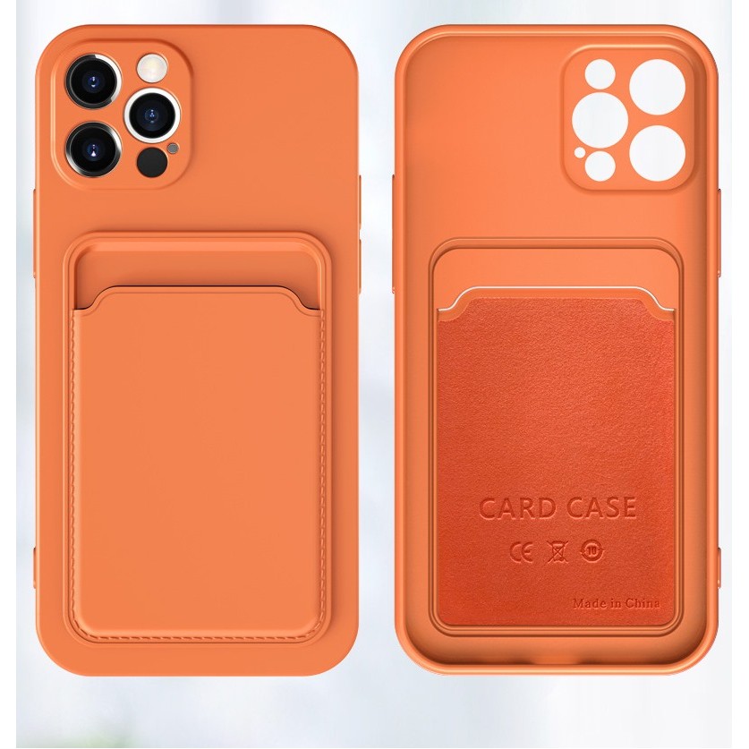 Husa protectie cu suport card compatibila cu Samsung A72 Portocaliu - Image 8
