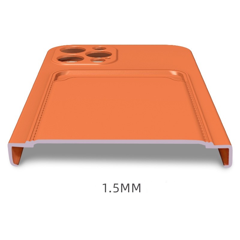 Husa protectie cu suport card compatibila cu Samsung A72 Portocaliu - Image 12