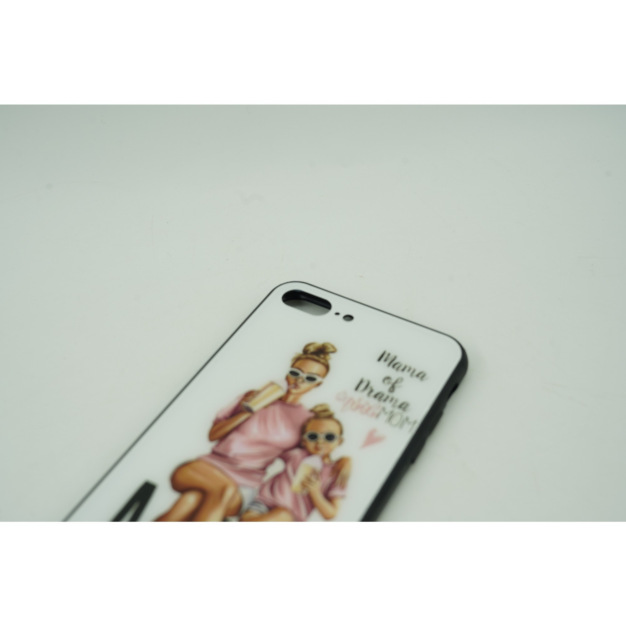 Husa protectie,Flippy, compatibila cu Apple iPhone 12 Glass print Mama of Drama Multicolor - Image 3