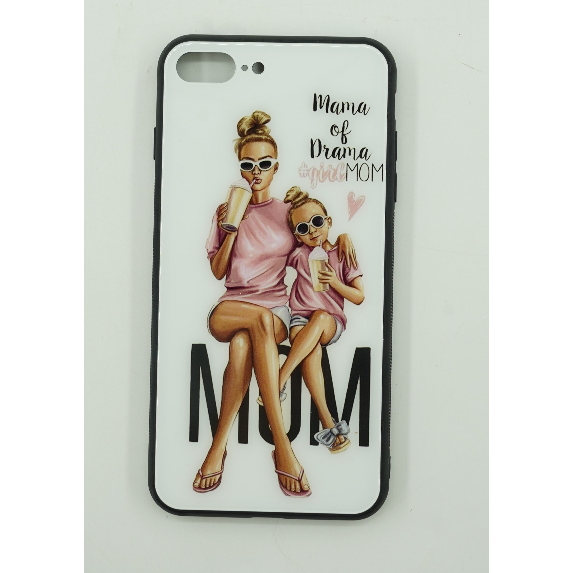 Husa protectie,Flippy, compatibila cu Apple iPhone 12 Glass print Mama of Drama Multicolor - Image 6