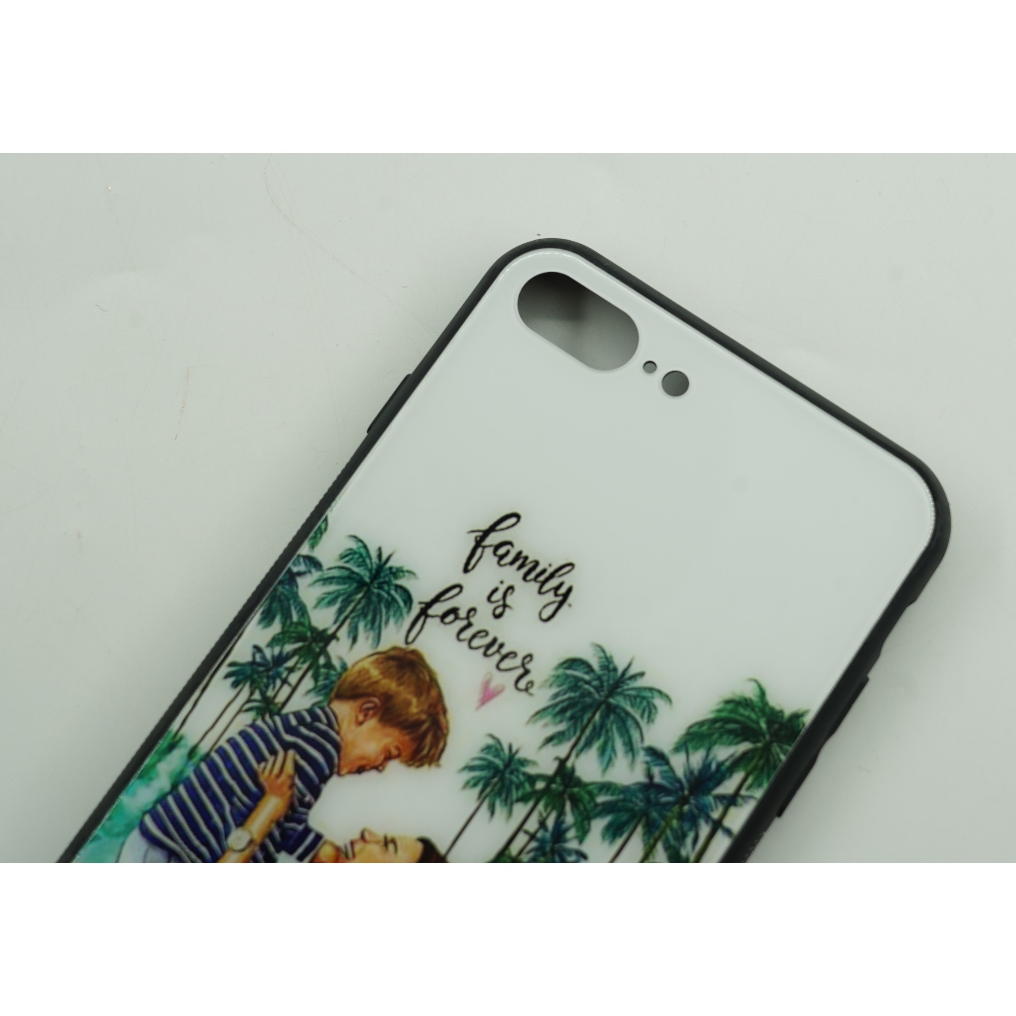 Husa protectie,Flippy, compatibila cu Apple iPhone 12 Pro Glass print Family is Forever Multicolor - Image 5