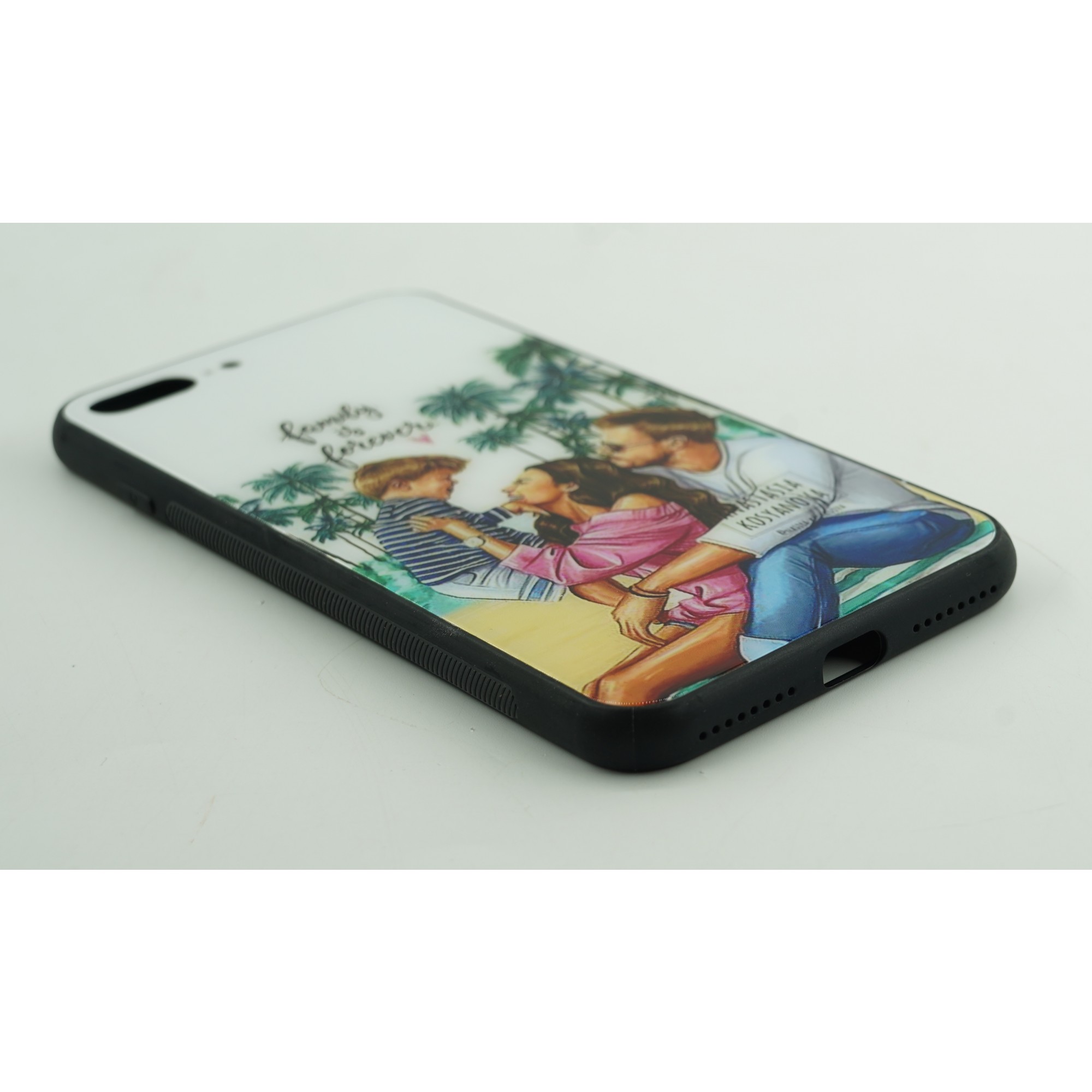 Husa protectie,Flippy, compatibila cu Apple iPhone 12 Pro Glass print Family is Forever Multicolor - Image 6
