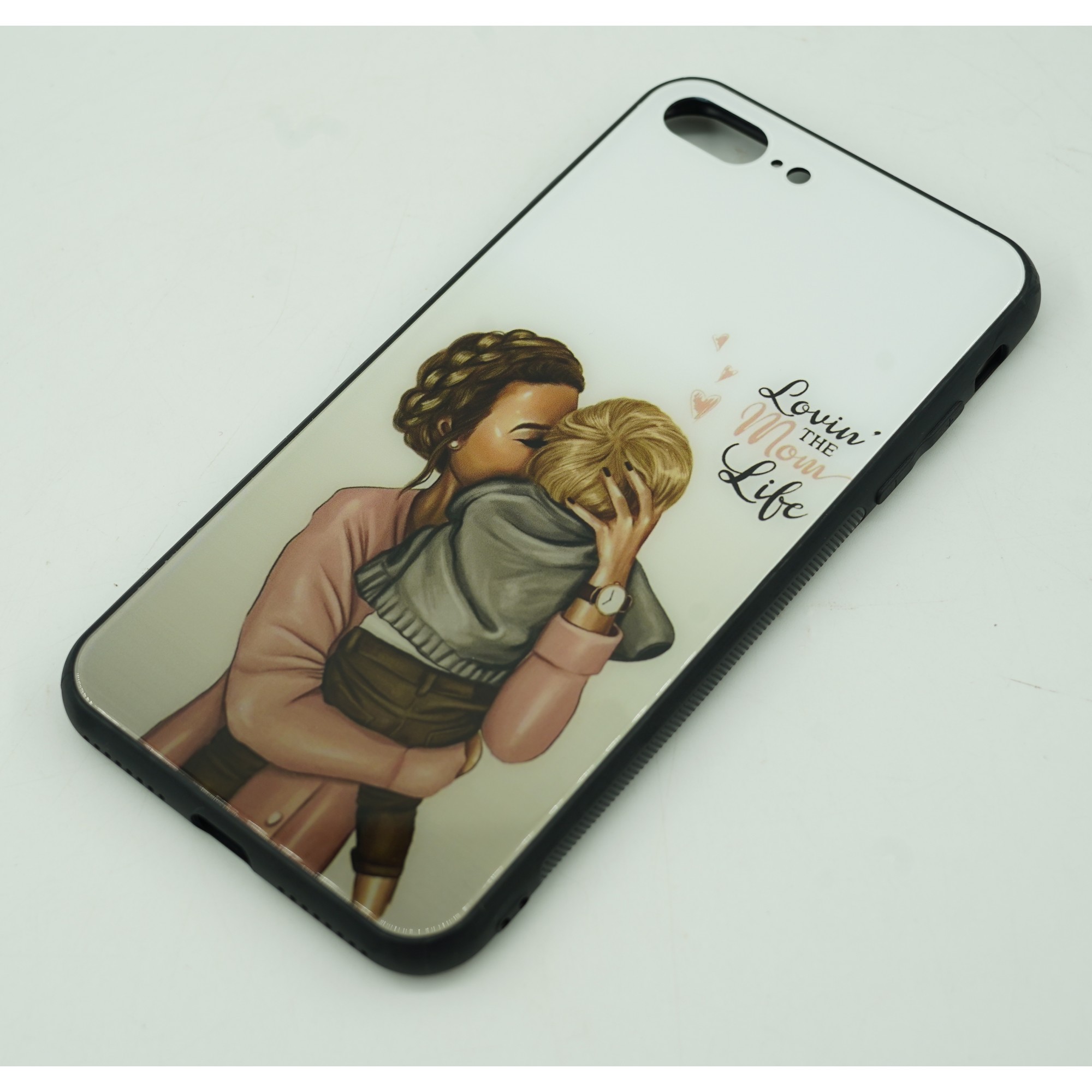 Husa protectie,Flippy, compatibila cu Apple iPhone 12 Pro Glass print Lovin the Mom Multicolor - Image 3