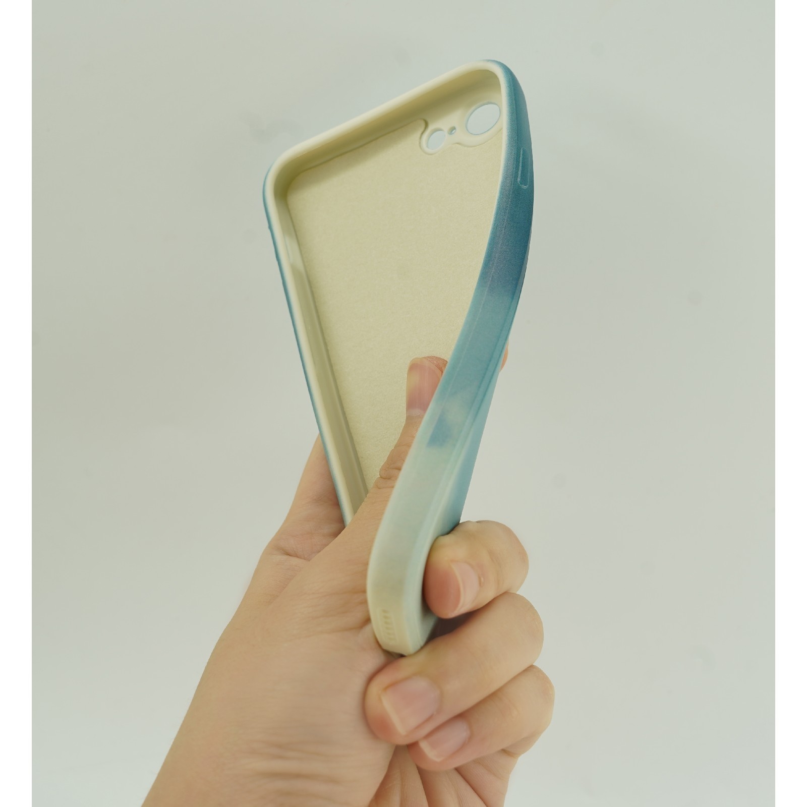 Husa protectie Flippy compatibila cu Apple iPhone 12 Pro Max Tpu Ombre, Verde/Alb - Image 4