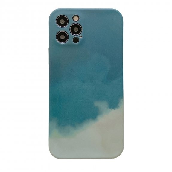 Husa protectie Flippy compatibila cu Apple iPhone 12 Pro Max Tpu Ombre, Verde/Alb - Image 7