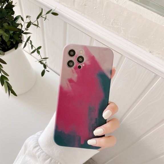Husa protectie Flippy compatibila cu Apple iPhone 12 Pro Tpu Ombre, Roz/Mov/Negru - Image 4