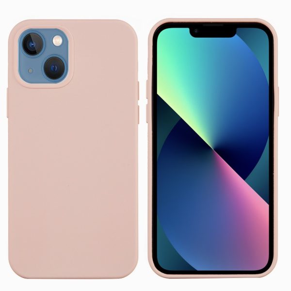 Husa protectie Flippy compatibila cu Apple iPhone 13 Liquid Silicone Roz