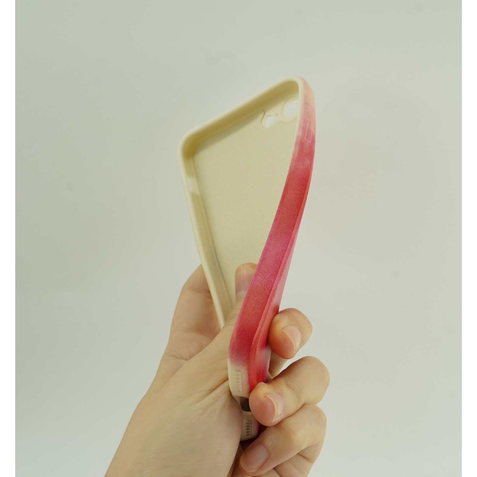 Husa protectie Flippy compatibila cu Apple iPhone XR Tpu Ombre, Roz/Galben - Image 16