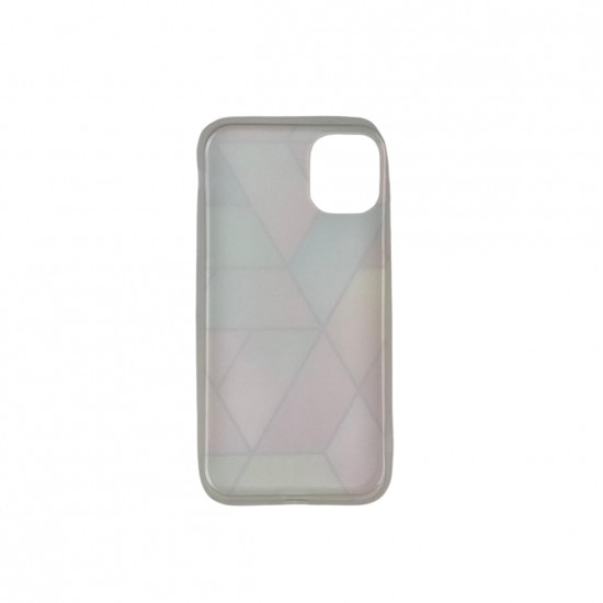 Husa protectie Flippy compatibila cu Huawei P Smart 2021 Soft IMD TPU Marble Geometric Roz - Image 4