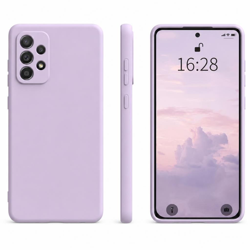 Husa protectie Flippy compatibila cu Samsung Galaxy A72 Liquid Silicone Case Mov