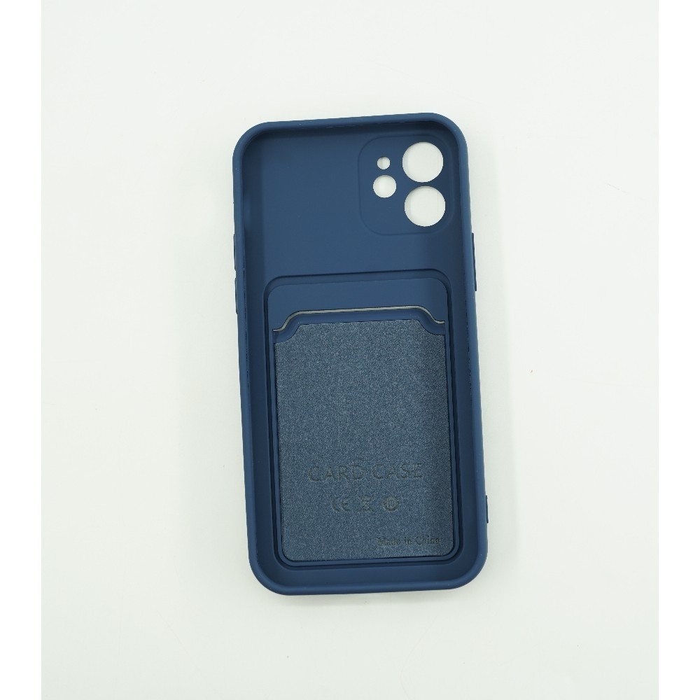 Husa protectie Flippy cu suport card compatibila cu Apple iPhone 12 Albastru - Image 2