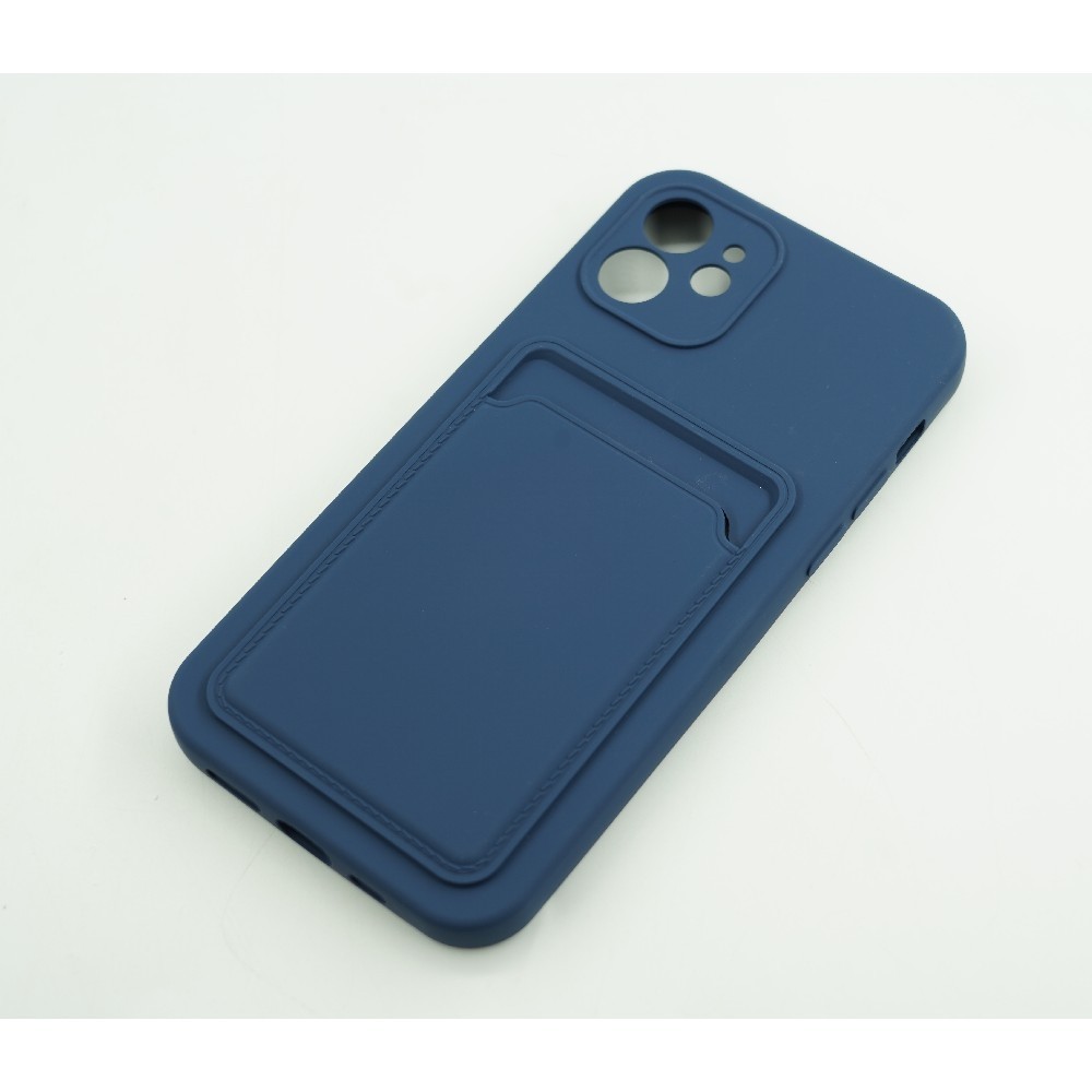 Husa protectie Flippy cu suport card compatibila cu Apple iPhone 12 Albastru - Image 4