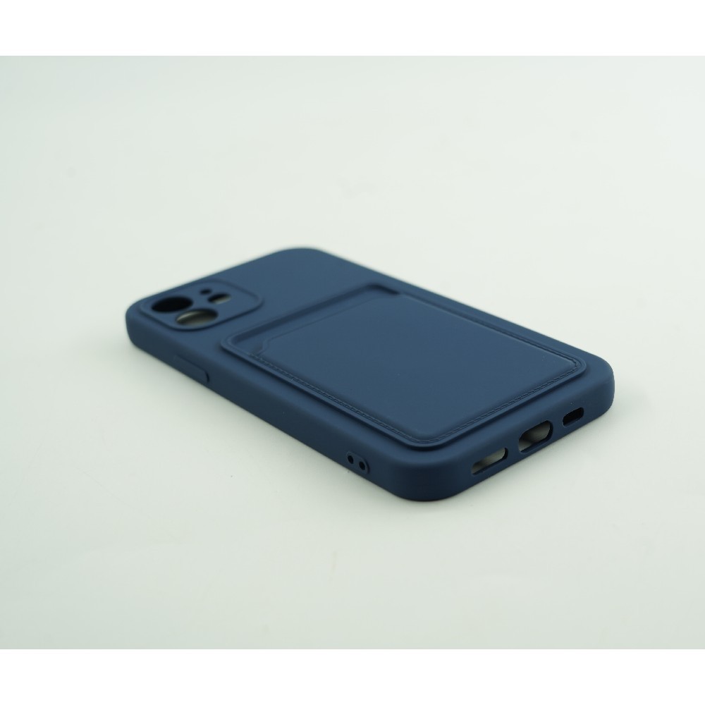 Husa protectie Flippy cu suport card compatibila cu Apple iPhone 12 Albastru - Image 5