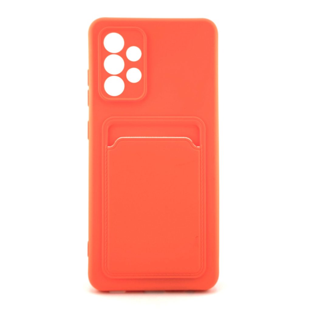 Husa protectie Flippy cu suport card compatibila cu Samsung Galaxy A52 Portocaliu