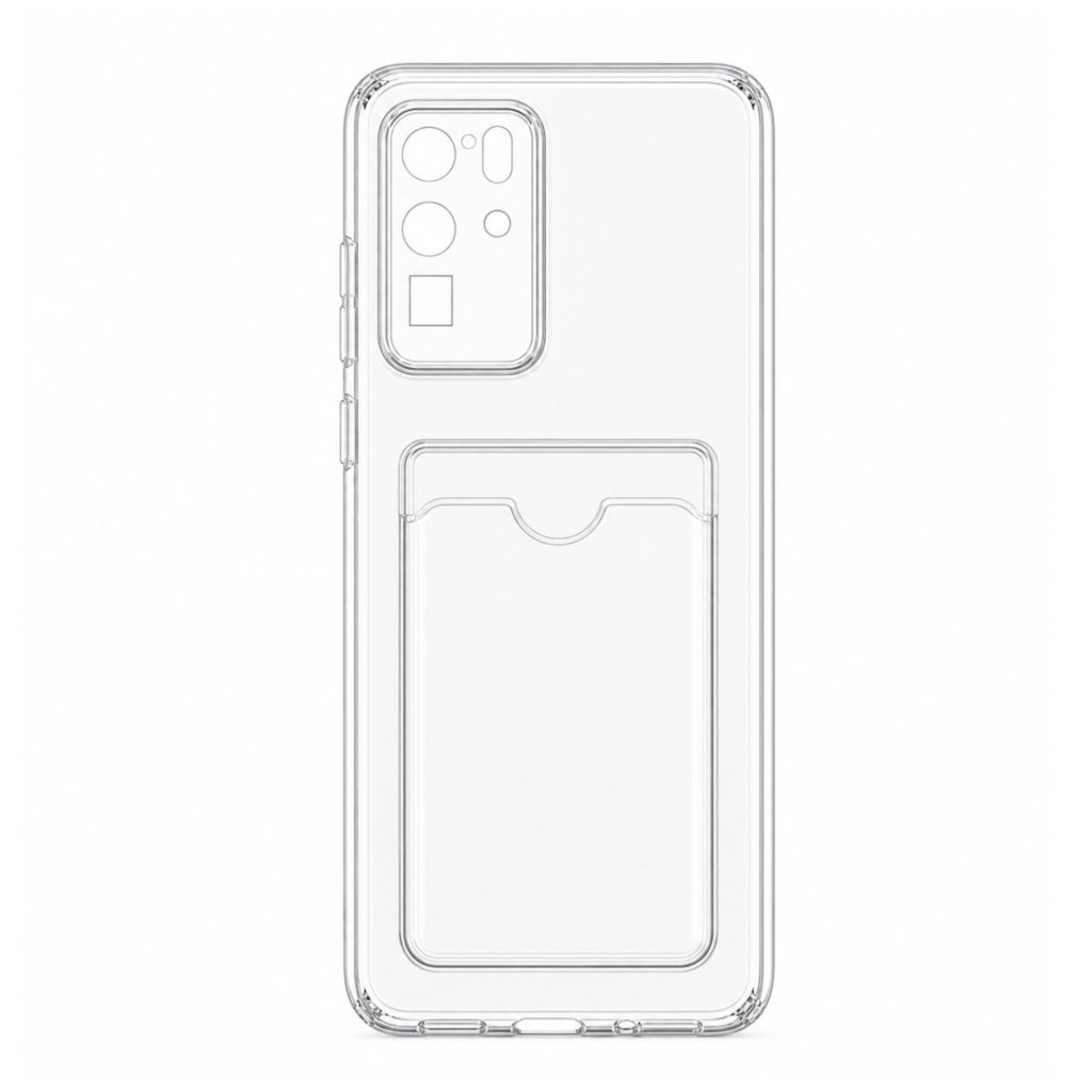 Husa protectie Flippy cu suport card compatibila cu Samsung Galaxy S20 Ultra Transparent