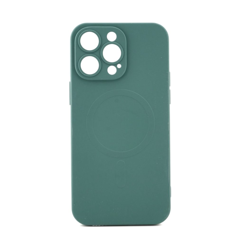 Husa Protectie, Flippy, Husa de Protectie Compatibila cu iPhone 14 Pro Max, Liquid MagSafe, Ring-Shaped, Magnetica, Verde