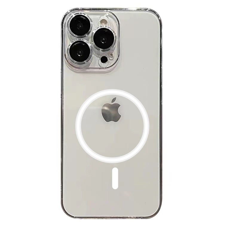 Husa protectie Flippy pentru Apple iPhone 12 Pro Max, MagSafe Silicone, Protectie si folie camera inclusa, protectie camera, Transparent