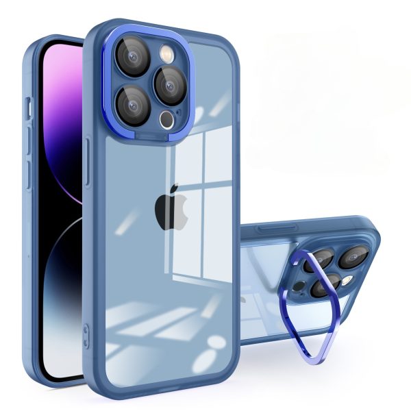 Husa protectie Flippy pentru Samsung A13 4G Electroplated cu  suport pentru camera, 1.5 mm grosime, protectie camera, Albastru