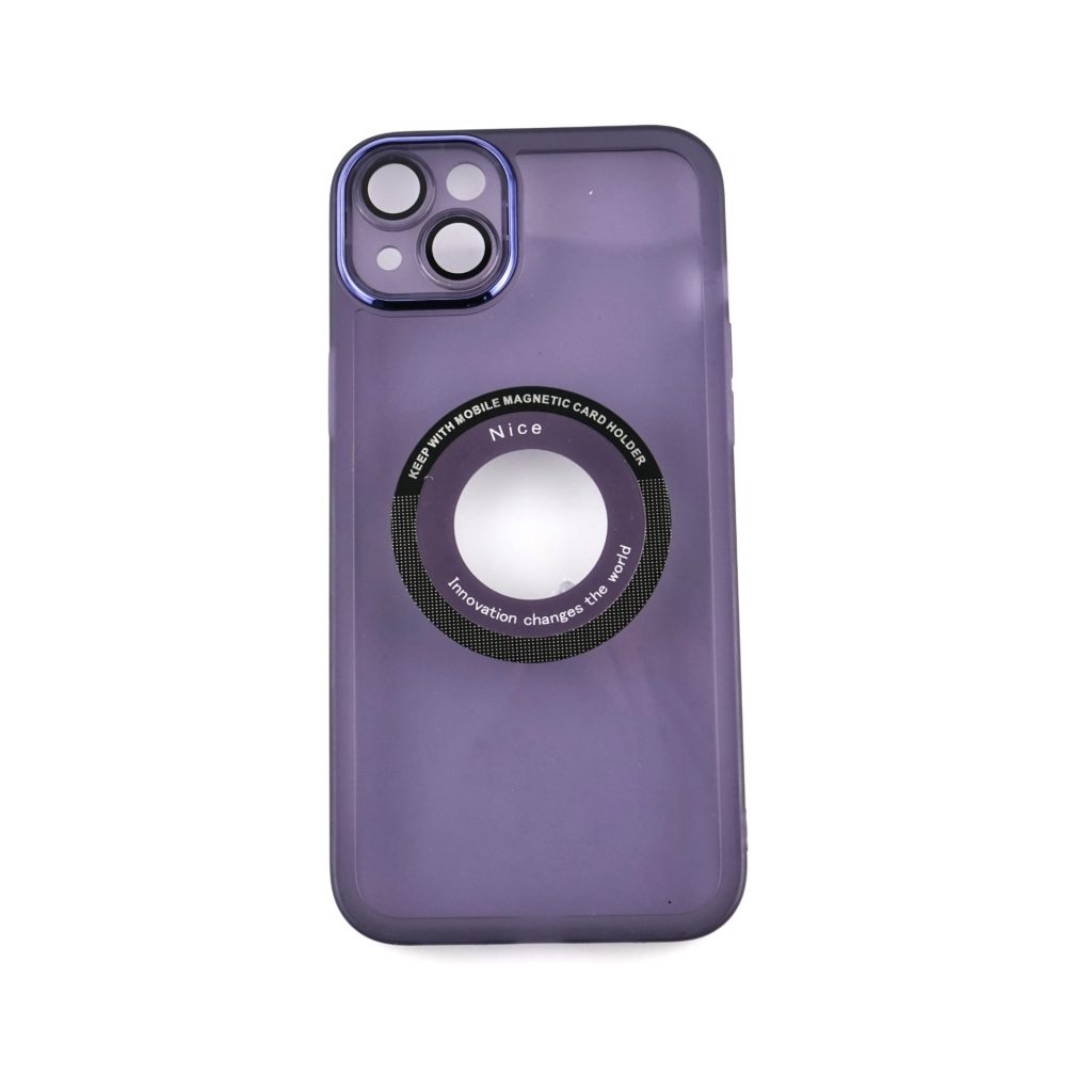 Husa protectie MagSafe TPU, Flippy, pentru iPhone 14 Plus, cu decupaj logo, Folie Sticla Camera, Mov