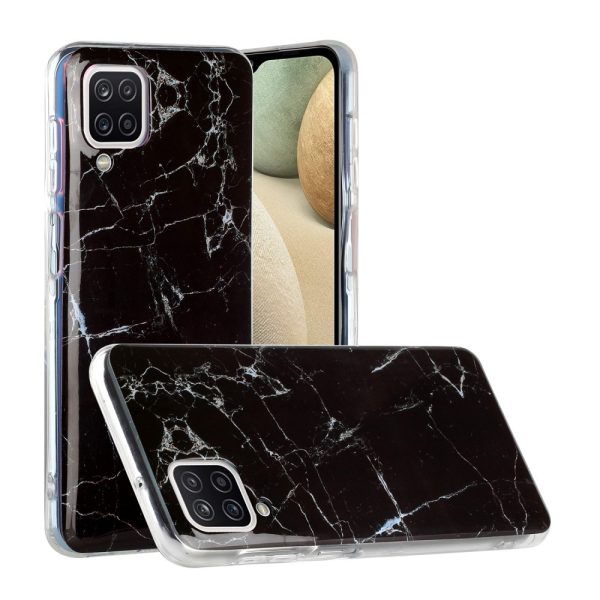 Husa protectie pentru Apple iPhone XR Soft IMD TPU Marble Negru cu Suport inclus
