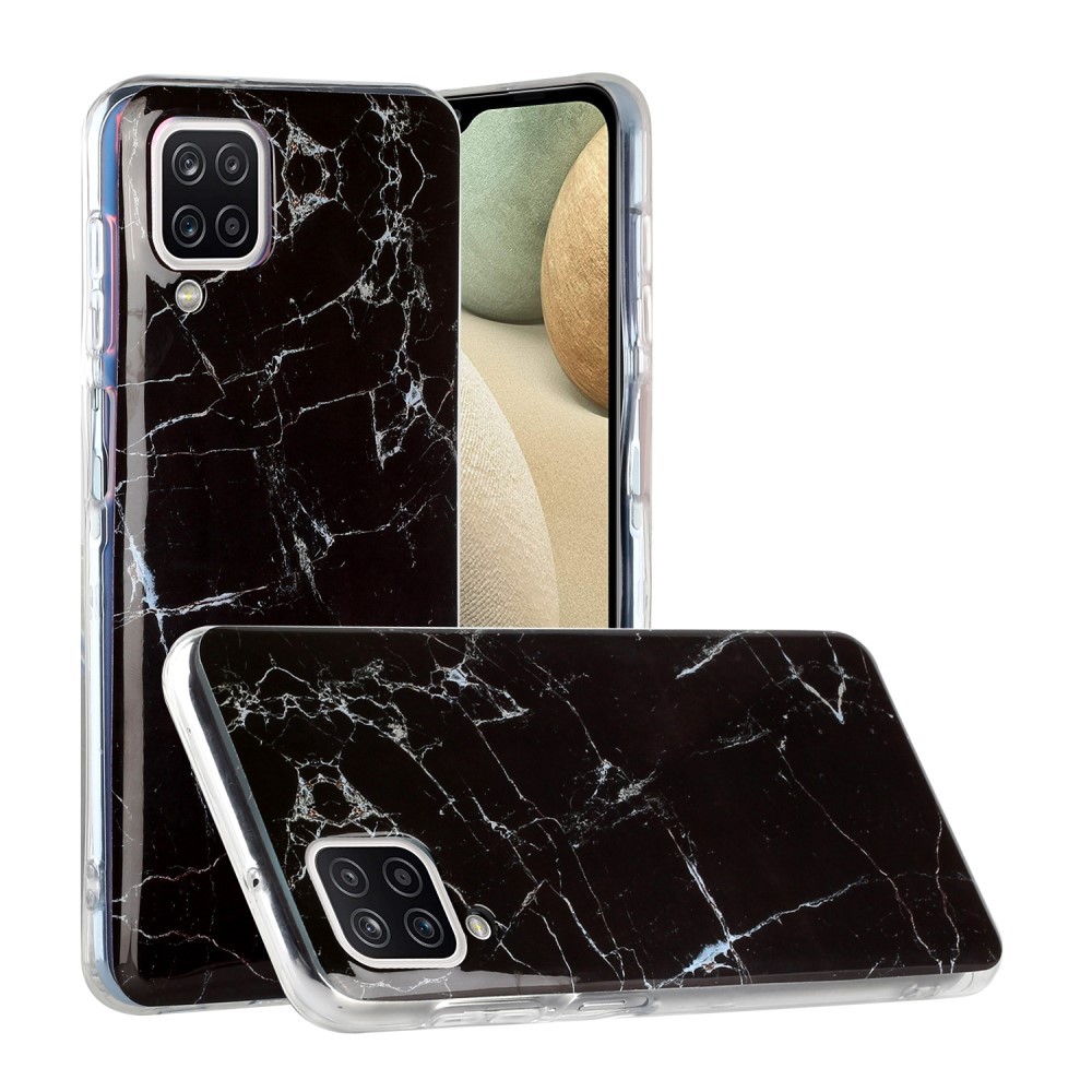 Husa protectie pentru Apple iPhone XR Soft IMD TPU Marble Negru cu Suport inclus