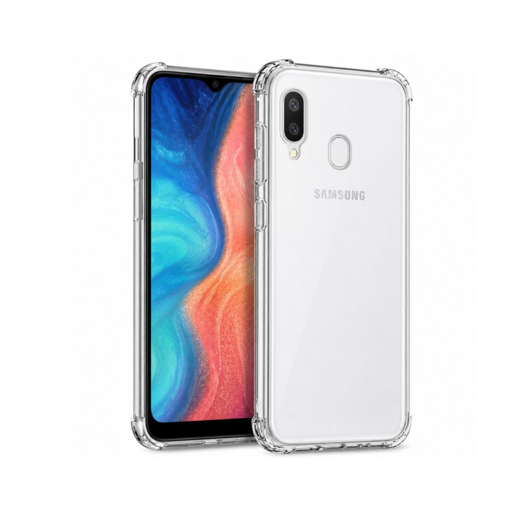 Husa protectie pentru Samsung A20e, Flippy, TPU, Antisoc, Protectie colturi, Rezistenta la impact, 1.5 mm, Transparenta
