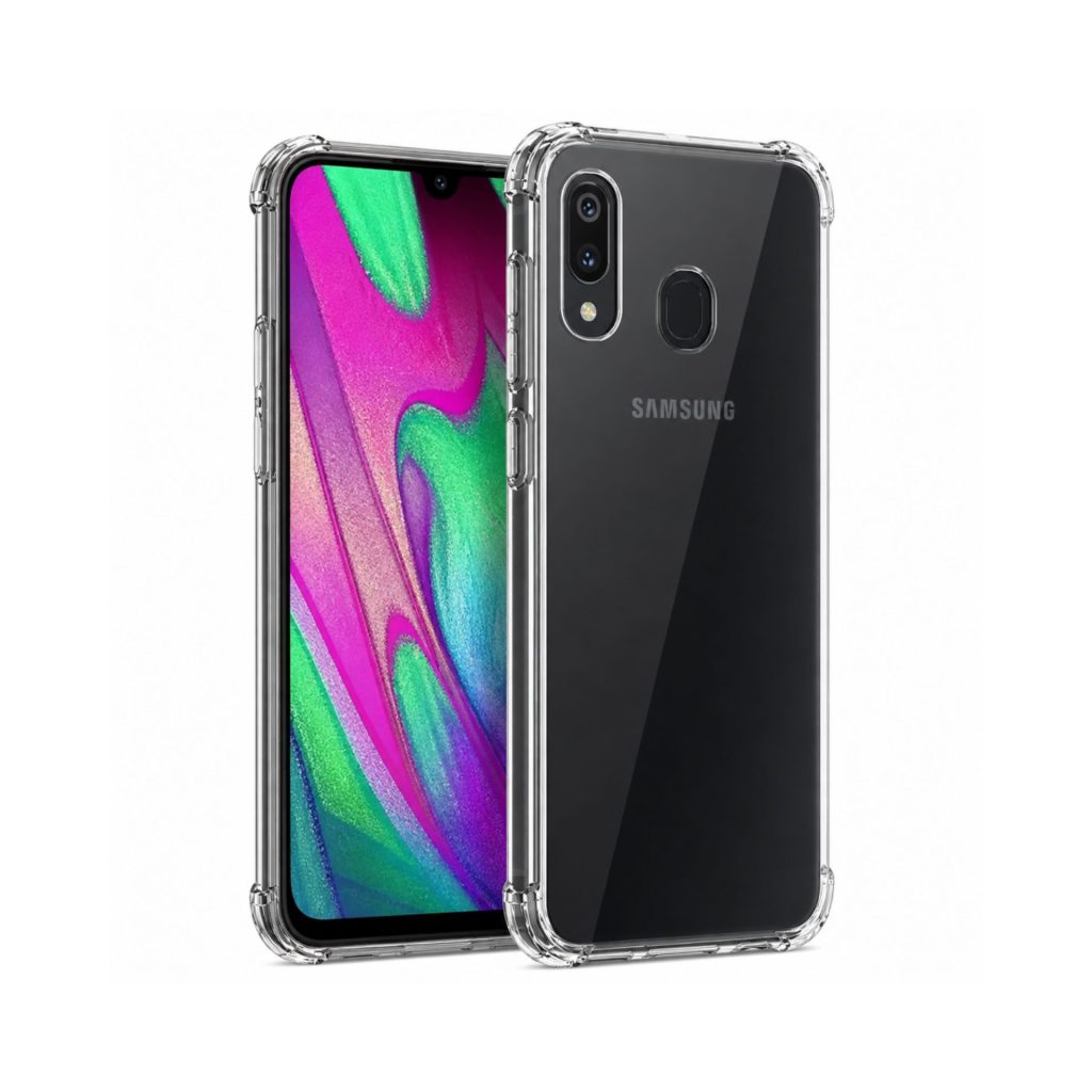Husa protectie pentru Samsung A40, Flippy, TPU, Antisoc, Protectie colturi, Rezistenta la impact, 1.5 mm, Transparenta