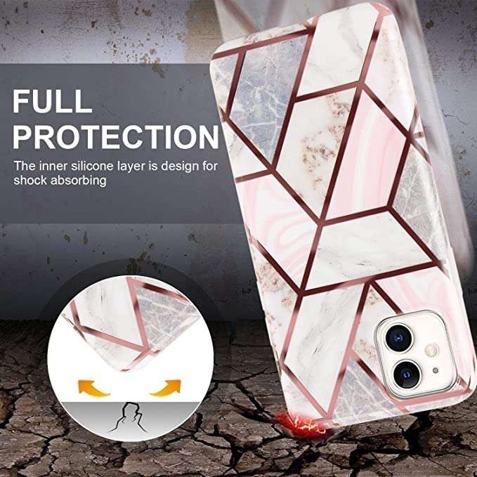 Husa protectie pentru Samsung A71 Soft IMD TPU Marble Geometric Alb - Image 4