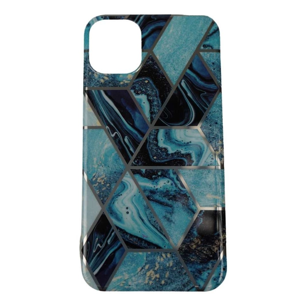 Husa protectie pentru Samsung S20 Plus Soft IMD TPU Marble Geometric Albastru - Image 2