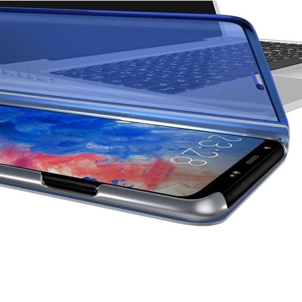 Husa Samsung A71 Flip Cover Oglinda Albastru - Image 4