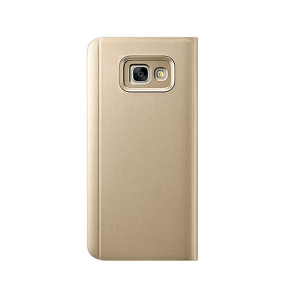 Husa Samsung Galaxy A3 2017 Flip Cover Oglinda Auriu - Image 3