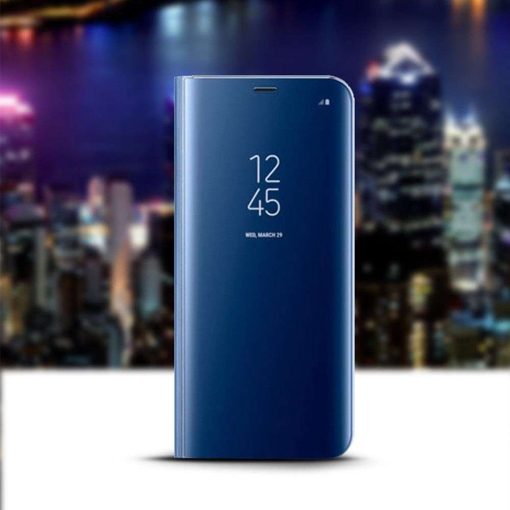 Husa Samsung Galaxy A70, Flip Cover Oglinda, Albastru - Image 3