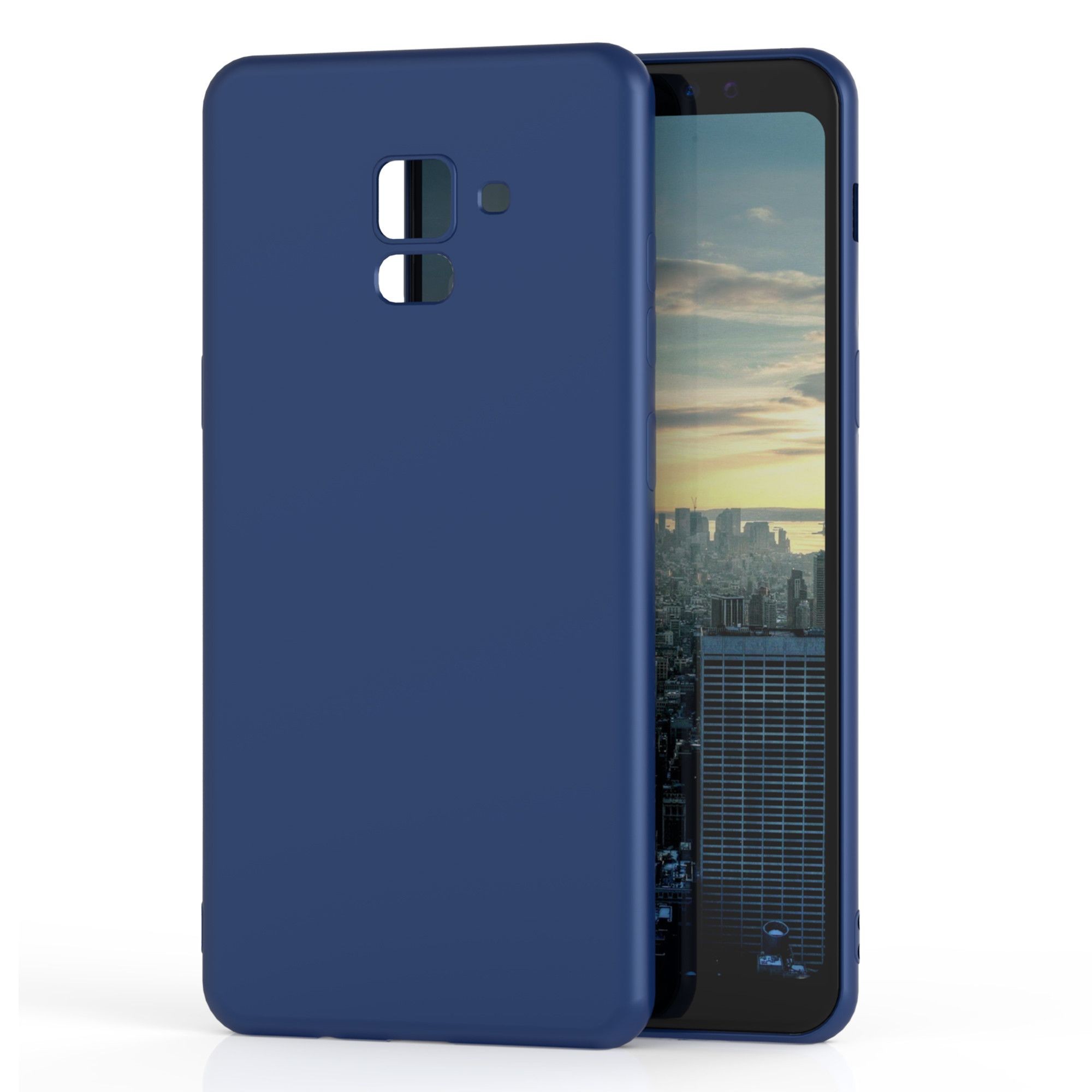 Husa Samsung Galaxy A8 2018 Luxury Case Albastru - Image 2