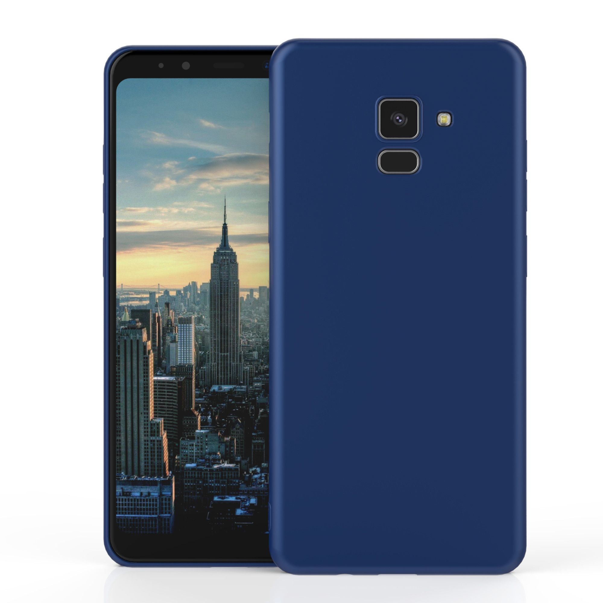 Husa Samsung Galaxy A8 2018 Luxury Case Albastru - Image 4