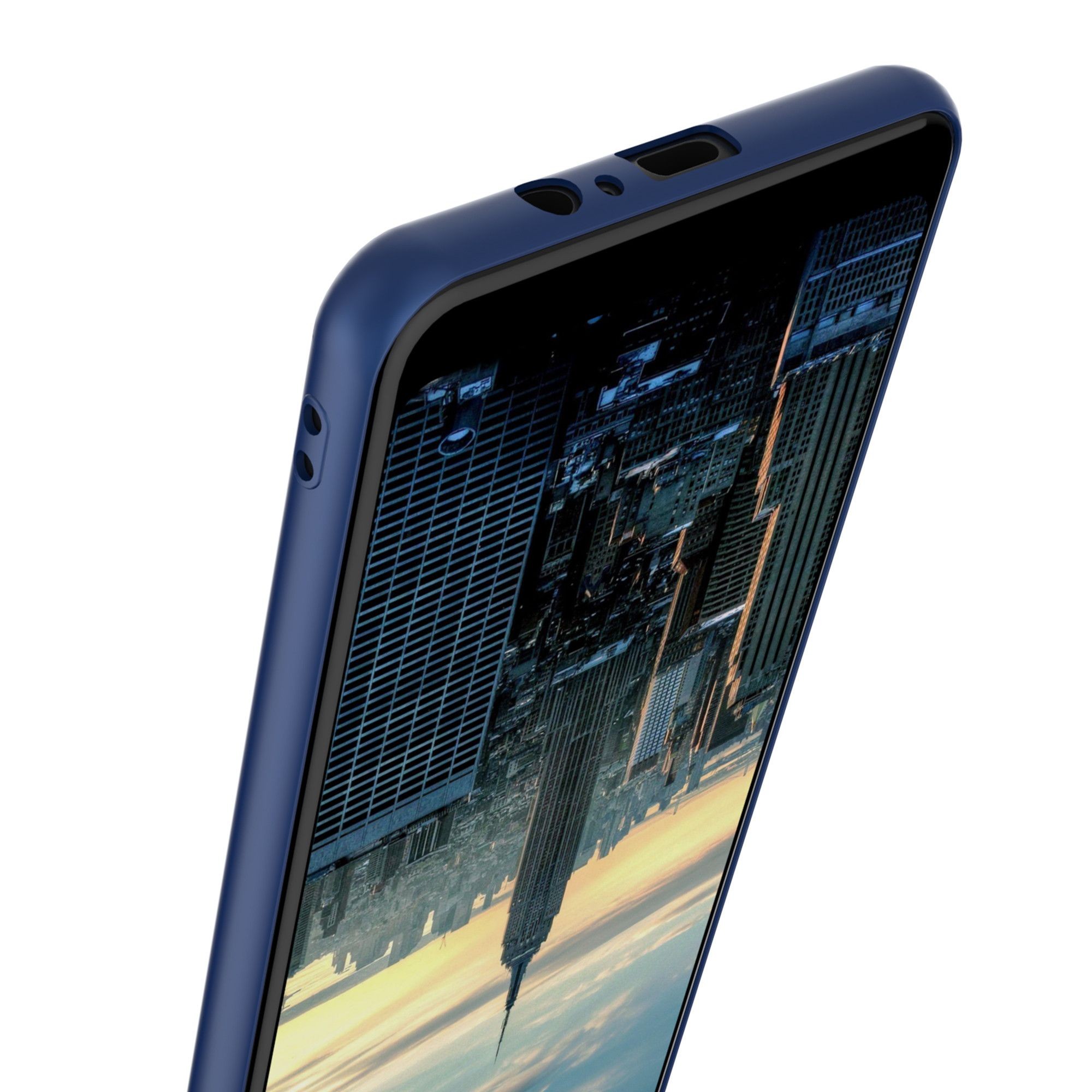 Husa Samsung Galaxy A8 2018 Luxury Case Albastru - Image 5