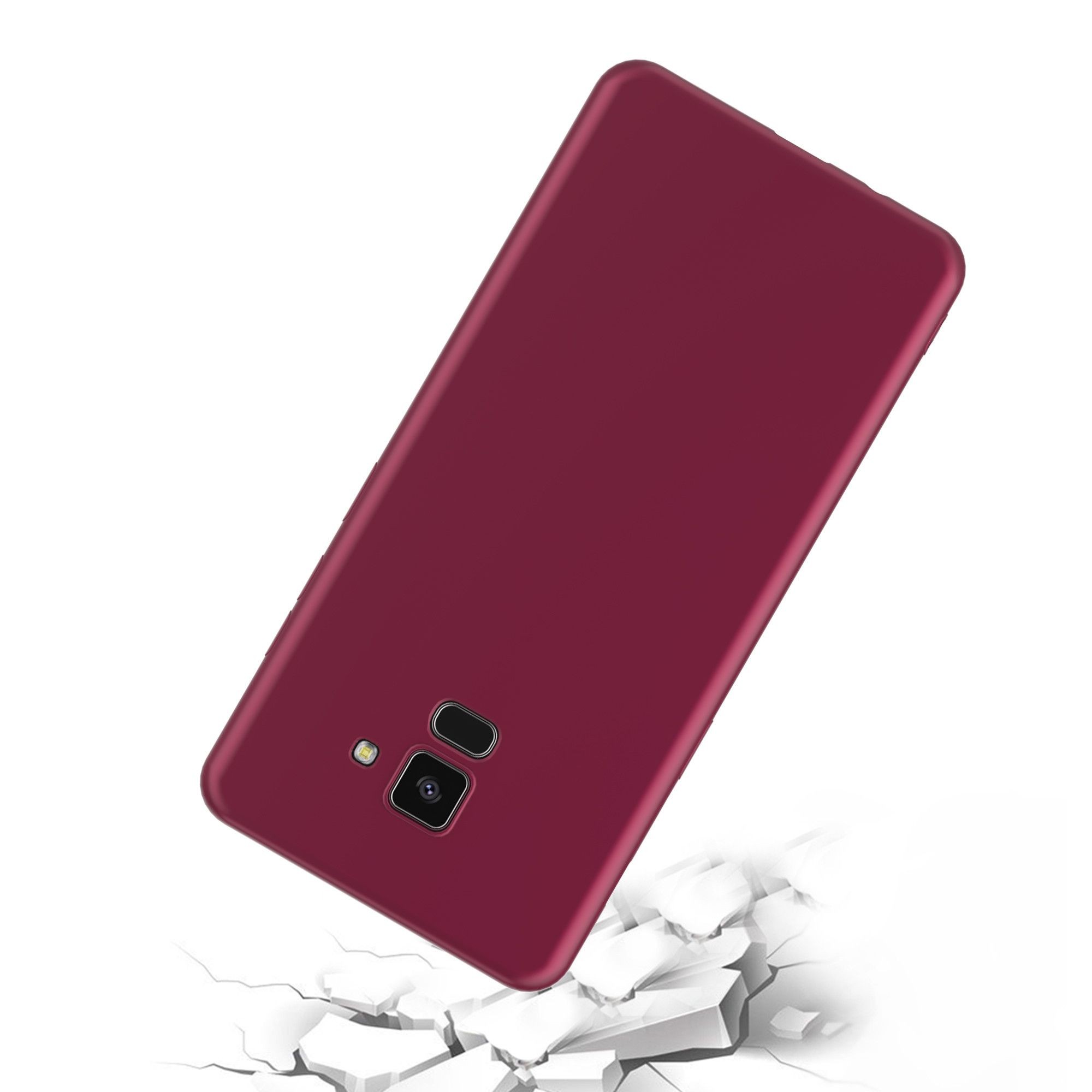 Husa Samsung Galaxy A8 2018 Luxury Case Burgundy - Image 3