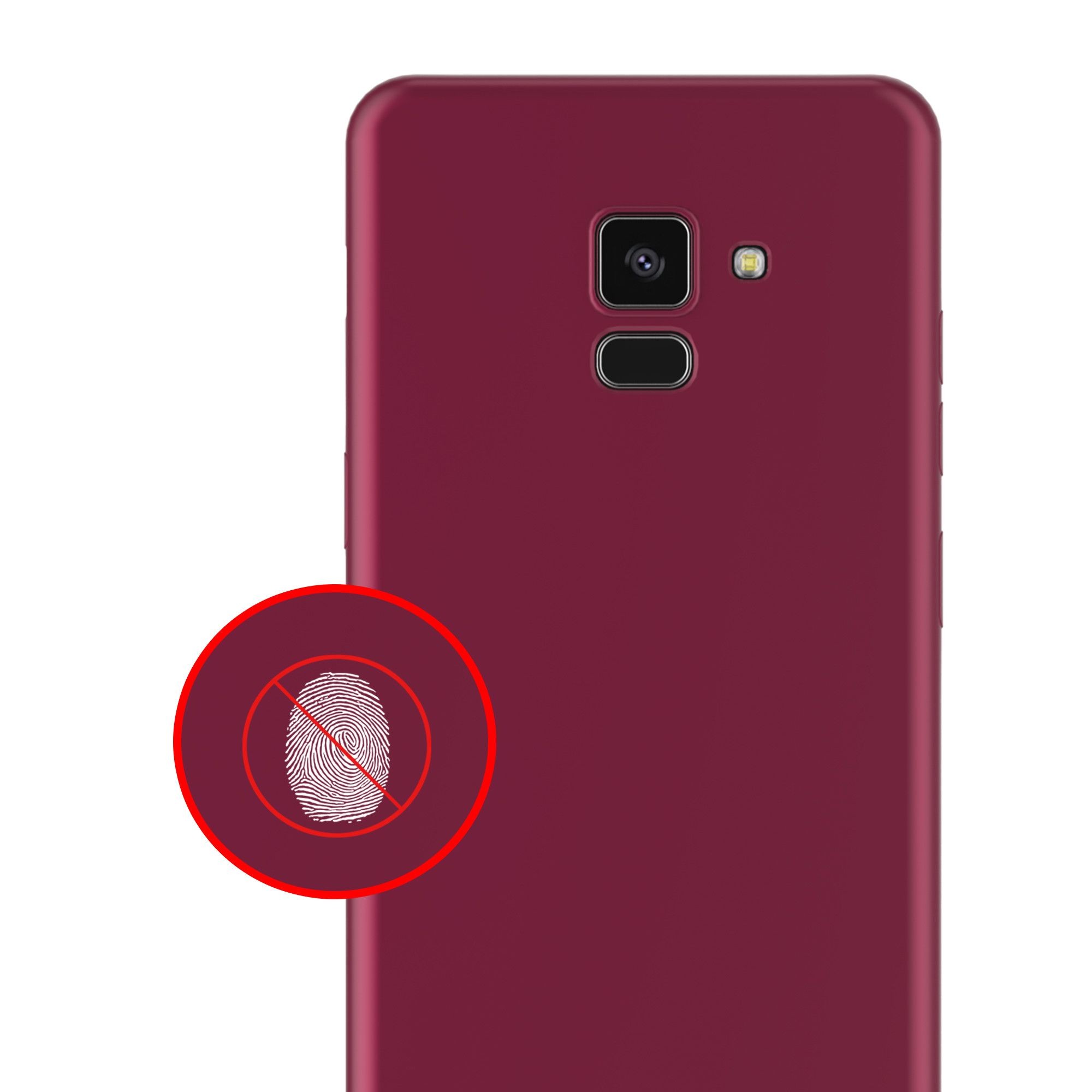 Husa Samsung Galaxy A8 2018 Luxury Case Burgundy - Image 4