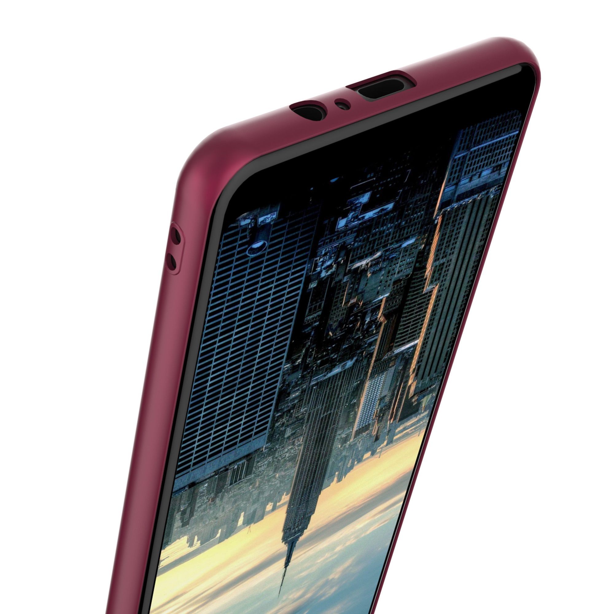 Husa Samsung Galaxy A8 2018 Luxury Case Burgundy - Image 7
