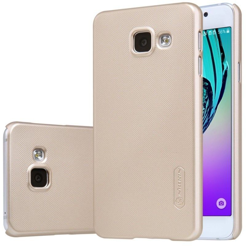 Husa Samsung Galaxy J3 2016 Nillkin Frosted Shield Auriu + Folie de protectie - Image 2