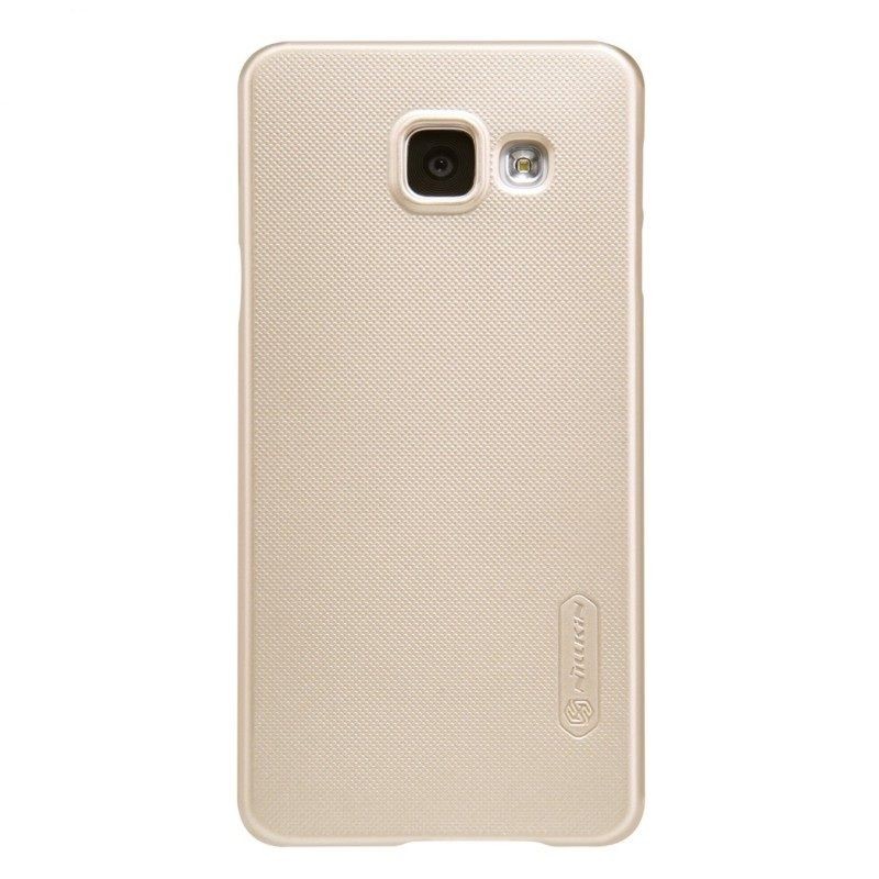 Husa Samsung Galaxy J3 2016 Nillkin Frosted Shield Auriu + Folie de protectie - Image 3