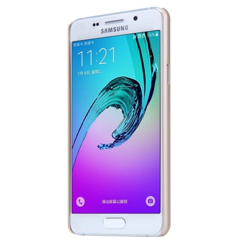 Husa Samsung Galaxy J3 2016 Nillkin Frosted Shield Auriu + Folie de protectie - Image 5